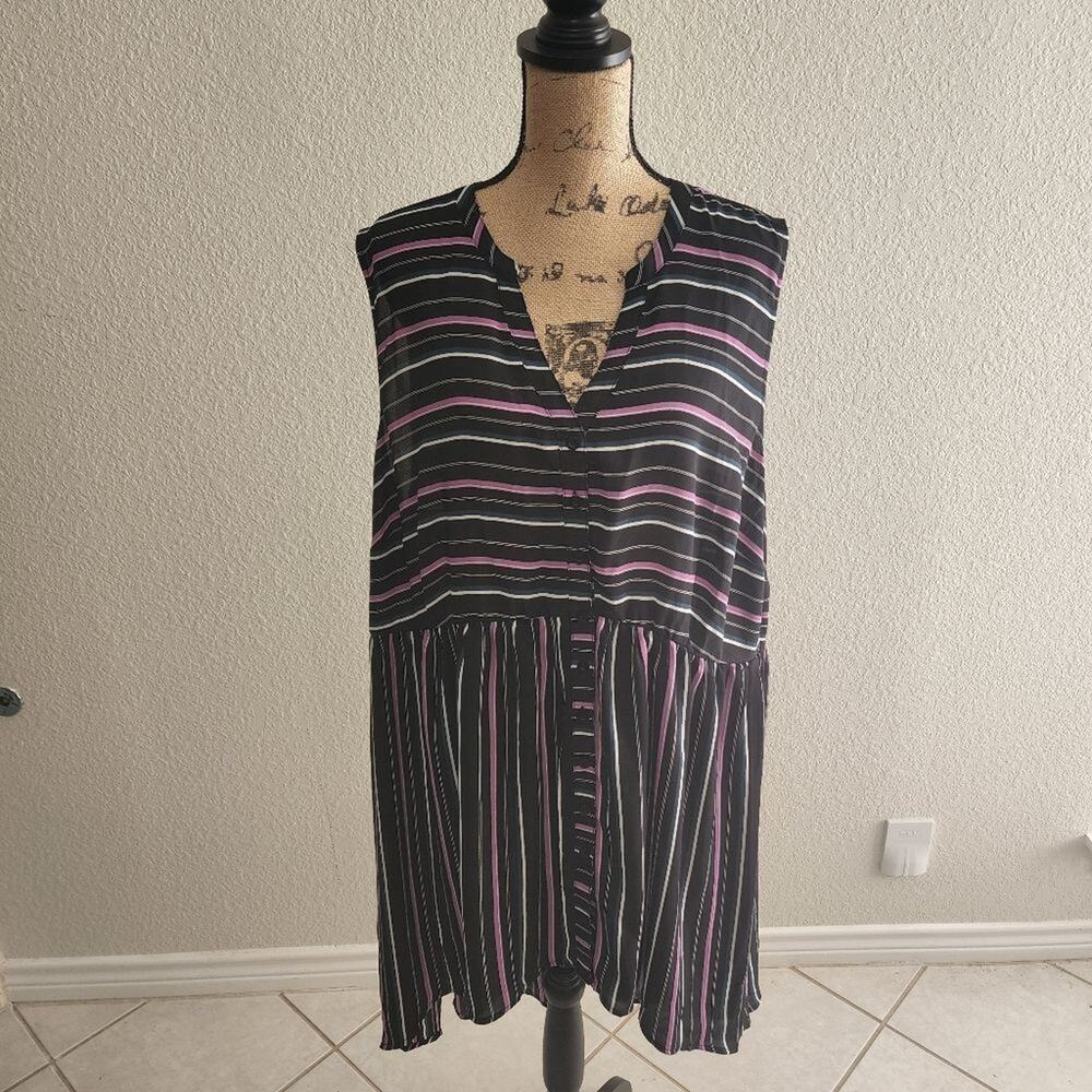 TORRID striped sleeveless high low dress‎ plus size 4X